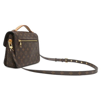Louis Vuitton 2-Way Bag Pochette Metis MM Monogram Canvas Gold Brown Shoulder — view 2
