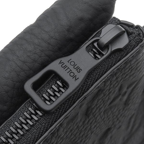 Louis Vuitton Clutch S Lock Pochette Leather Monogram Shadow Black Second — view 5