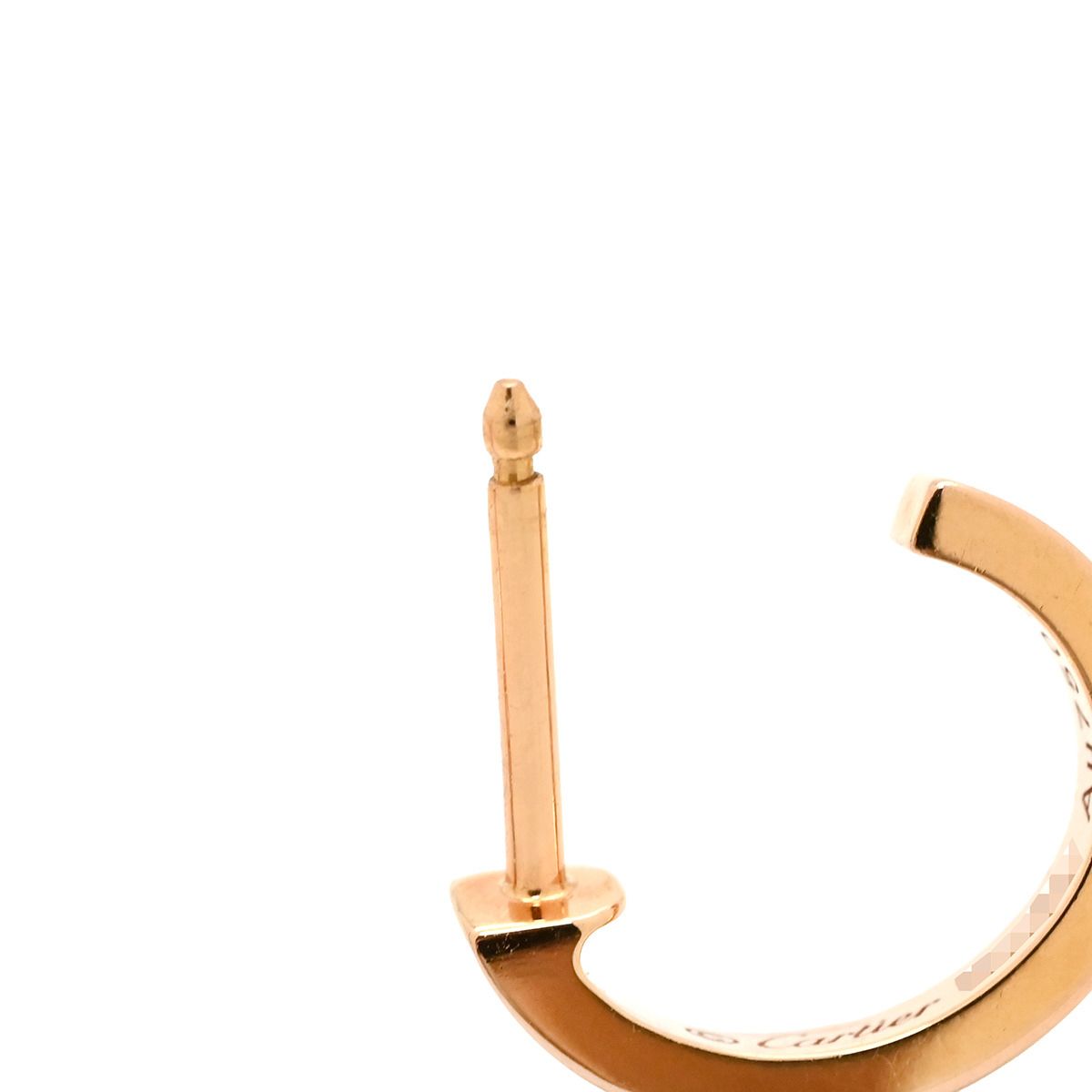 Cartier Earrings Love Hoop SM Pink Gold Mini PG RG — view 3