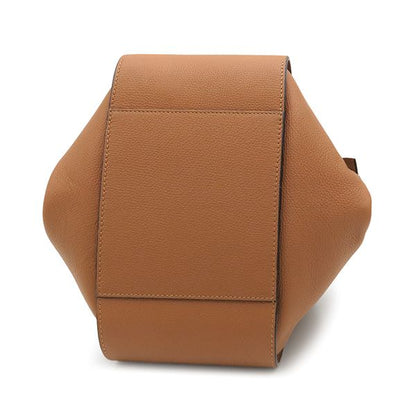 Loewe 2-Way Bag Hammock Bag Small Calfskin Tan Gold Brown Anagram Handbag — view 3