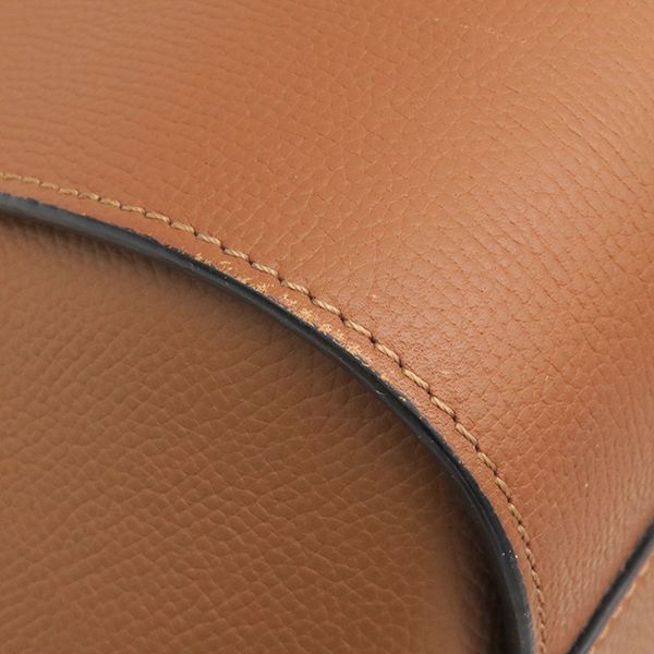 Loewe 2-Way Bag Hammock Bag Small Calfskin Tan Gold Brown Anagram Handbag — view 4