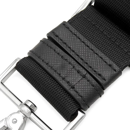 Prada Shoulder Strap 132 Nylon Leather Black Silver Handbag — view 3