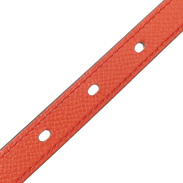 Hermes Belt Lucky 15 Veau Swift Rouge Ash Capucines 70 Gold Red Reversible — view 3