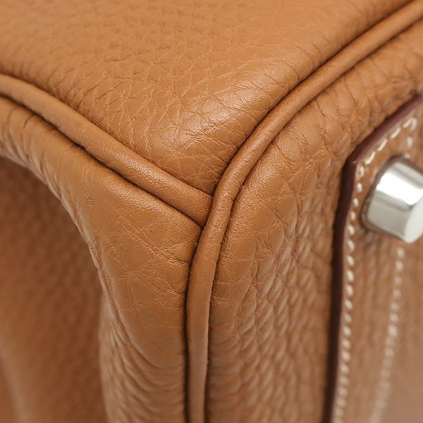 Hermes Handbag Birkin 30 Togo Gold Silver Brown — view 4