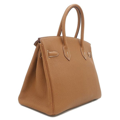 Hermes Handbag Birkin 30 Togo Gold Silver Brown — view 2