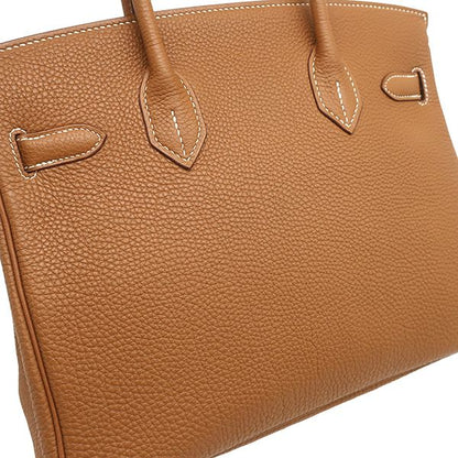 Hermes Handbag Birkin 30 Togo Gold Silver Brown — view 7