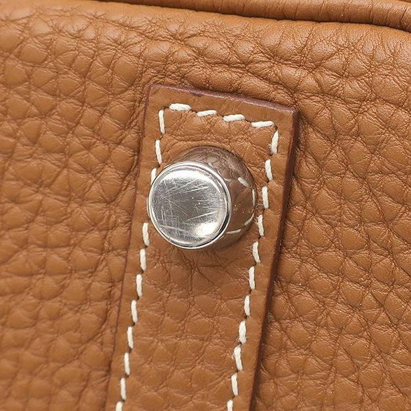 Hermes Handbag Birkin 30 Togo Gold Silver Brown — view 6