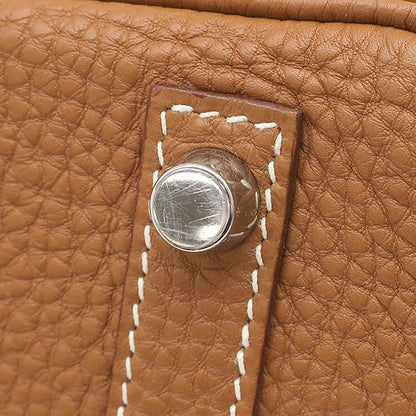 Hermes Handbag Birkin 30 Togo Gold Silver Brown — view 6