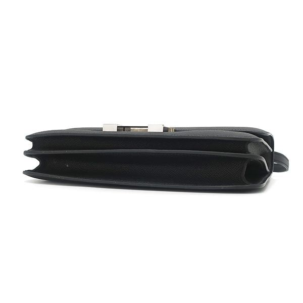 Hermes Shoulder Bag Constance Elan Veau Epsom Black Silver PO — view 3