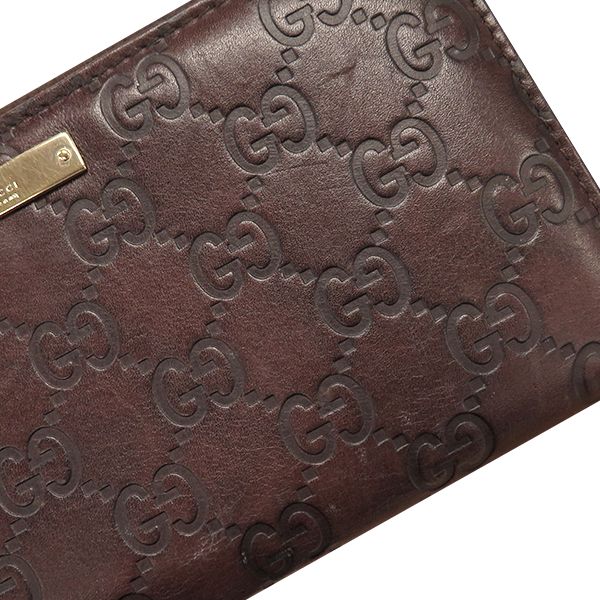 Gucci Wallet Guccissima Zip Around Leather Brown Gold — view 5