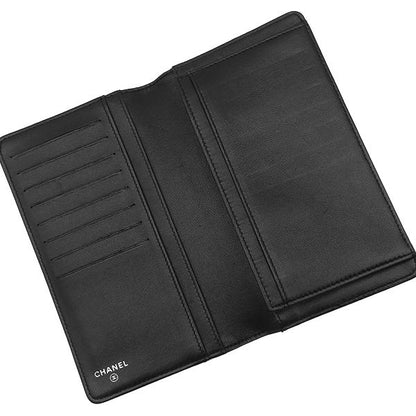 Chanel Wallet CC Logo Lambskin Black Bifold 18 — view 7