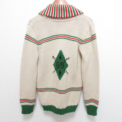 Gucci Shawl Color Cowichan Zip Up Knit Jacket 150/72 Beige Kids Spring 12 — view 2