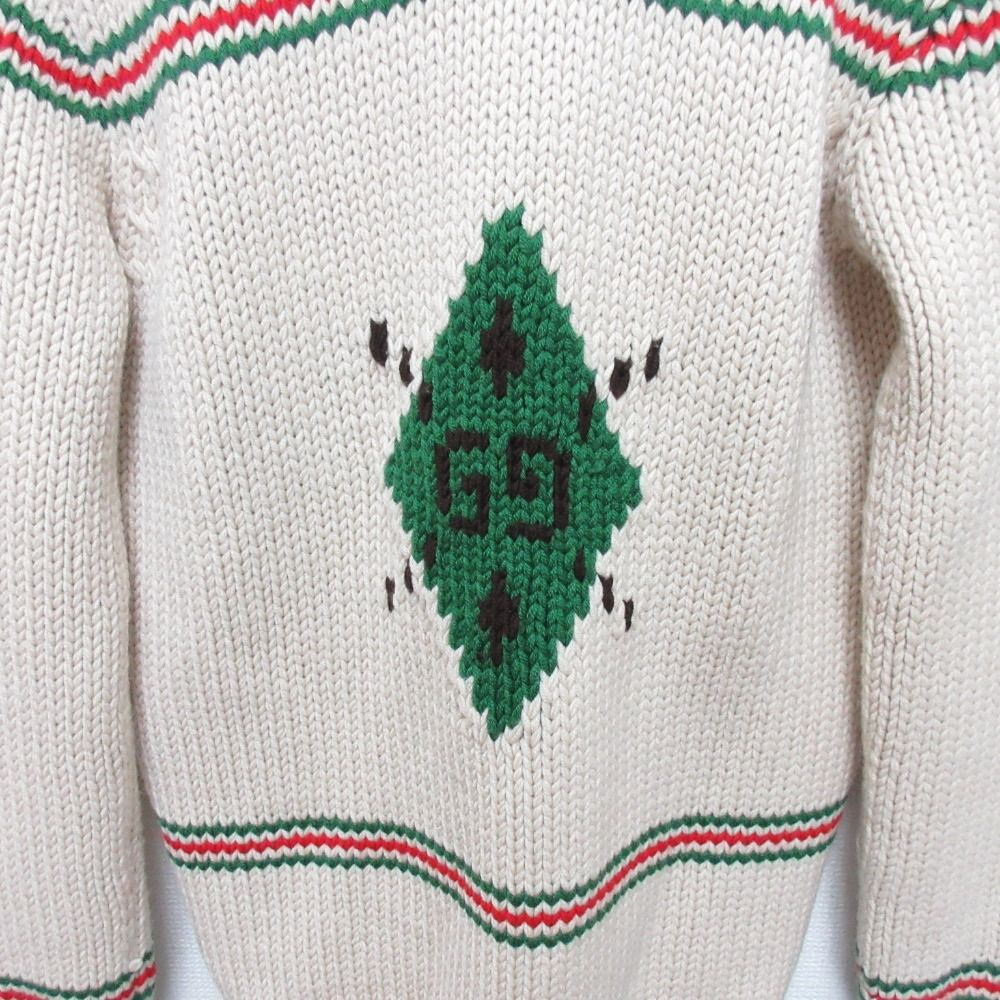 Gucci Shawl Color Cowichan Zip Up Knit Jacket 150/72 Beige Kids Spring 12 — view 4