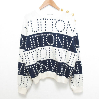 Louis Vuitton Signature Chunky Stripe Pullover Knit Navy Fall Winter Sweater M