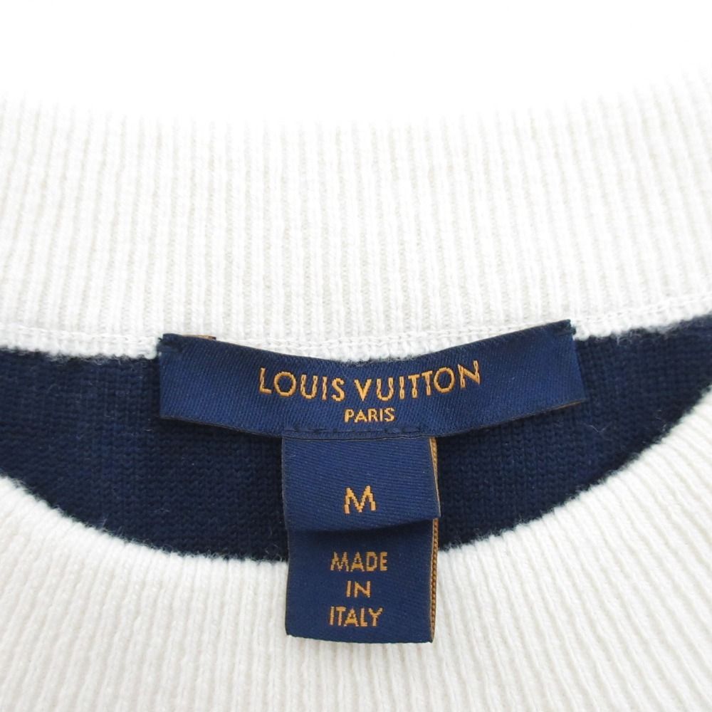 Louis Vuitton Signature Chunky Stripe Pullover Knit Navy Fall Winter Sweater M — view 5