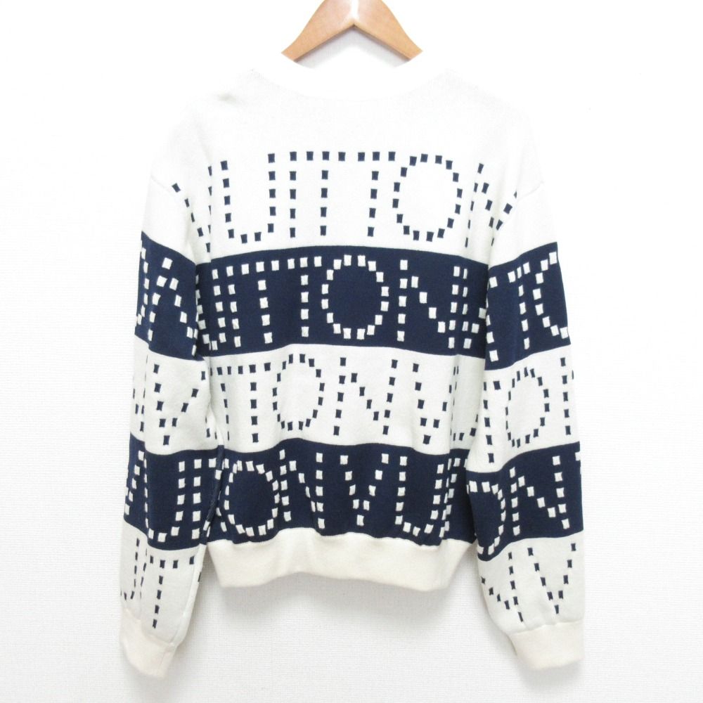 Louis Vuitton Signature Chunky Stripe Pullover Knit Navy Fall Winter Sweater M — view 2