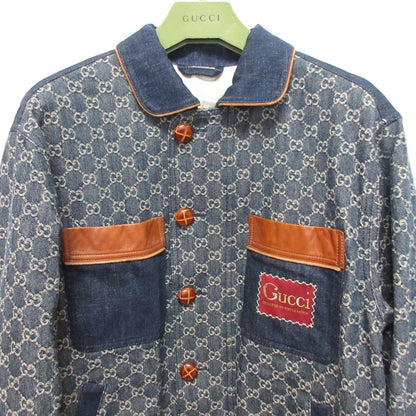 Gucci GG Denim Bomber Jacket Indigo Spring Summer Fall Winter 46 — view 4