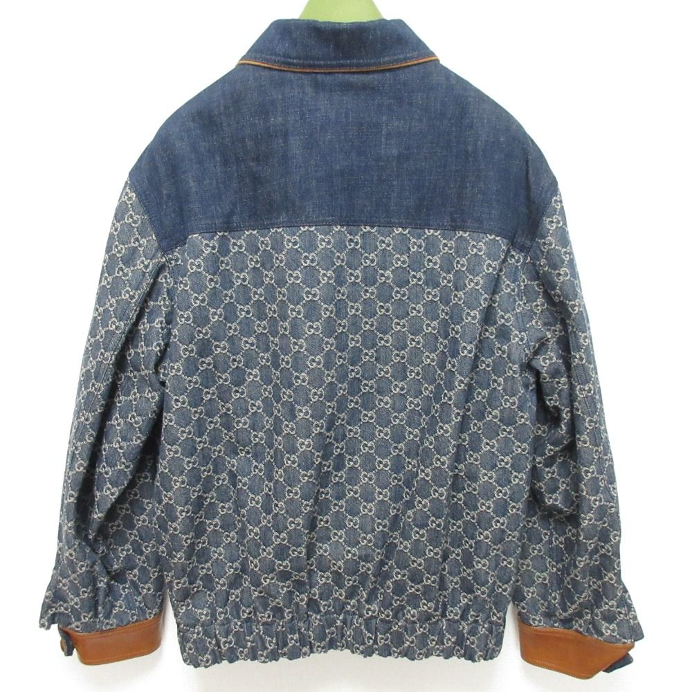 Gucci GG Denim Bomber Jacket Indigo Spring Summer Fall Winter 46 — view 2