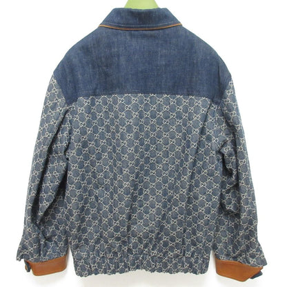 Gucci GG Denim Bomber Jacket Indigo Spring Summer Fall Winter 46 — view 2