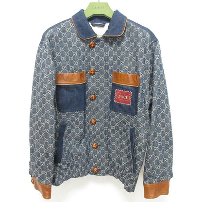 Gucci GG Denim Bomber Jacket Indigo Spring Summer Fall Winter 46