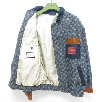 Gucci GG Denim Bomber Jacket Indigo Spring Summer Fall Winter 46 — view 3