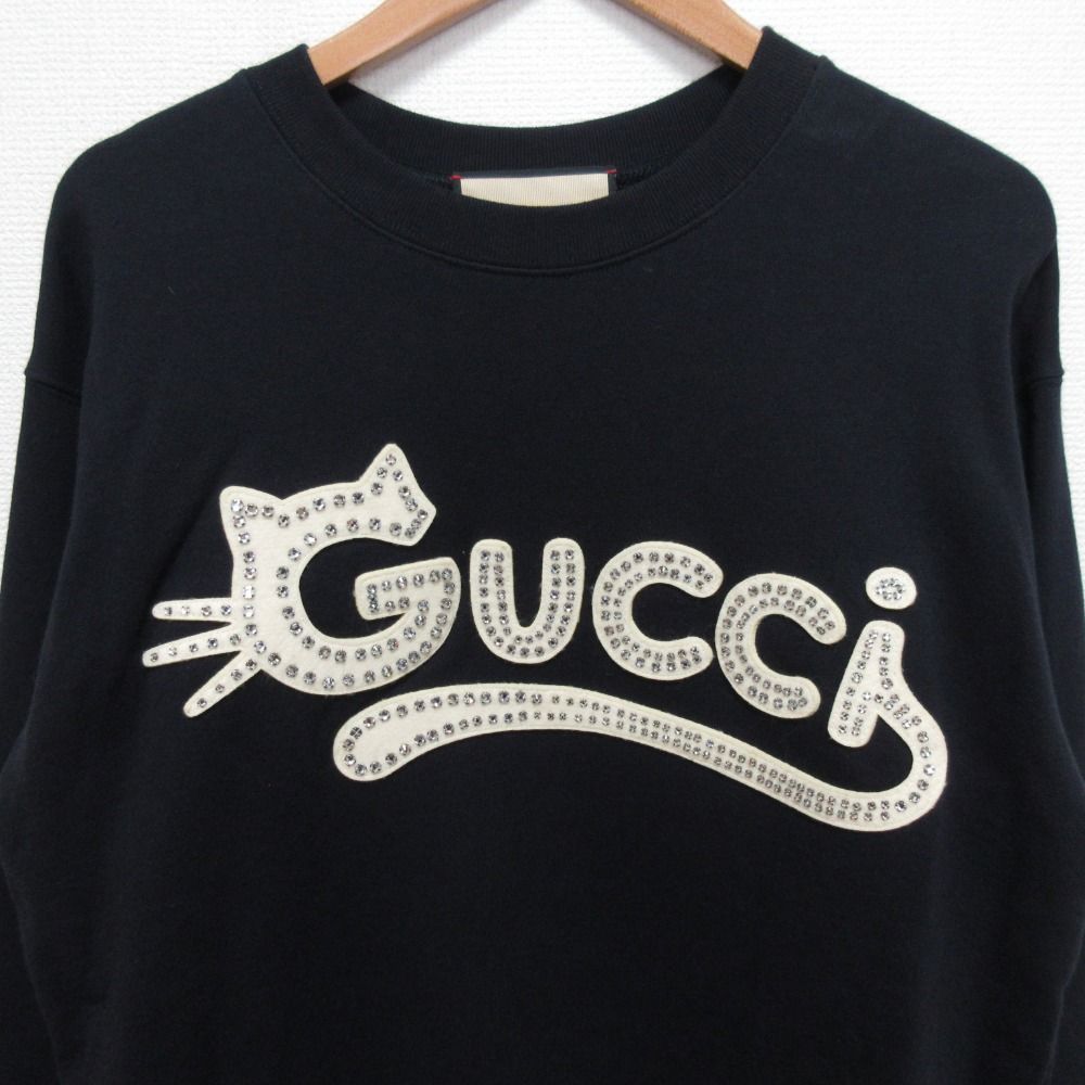Gucci Kitten Logo Crew Neck Sweatshirt XXS Dark Navy Spring Summer Fall Winter — view 3