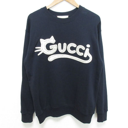 Gucci Kitten Logo Crew Neck Sweatshirt XXS Dark Navy Spring Summer Fall Winter