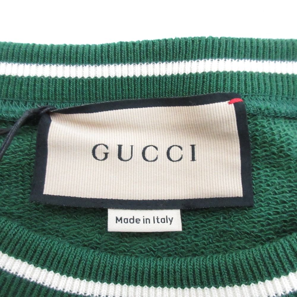 Gucci Dog Print Logo Crew Neck Sweatshirt Green Spring Summer Fall Winter S — view 4