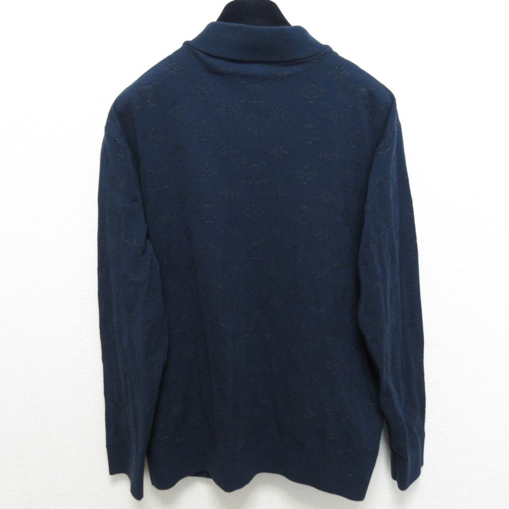 Louis Vuitton Drop Needle Monogram Bomber Zip Up Jacket Tbu Navy Spring L — view 2