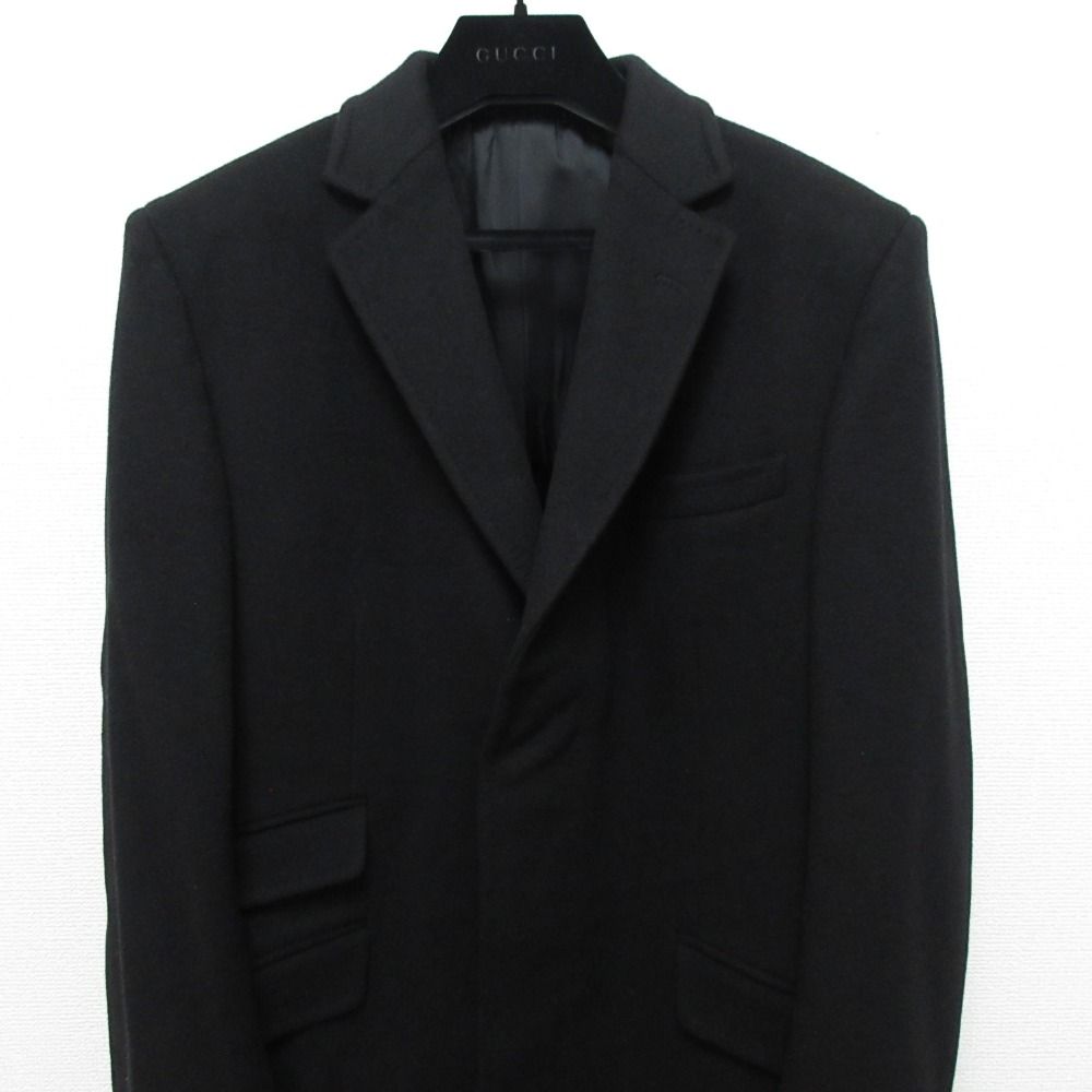 Gucci Wool Chesterfield Over Coat Black — view 4