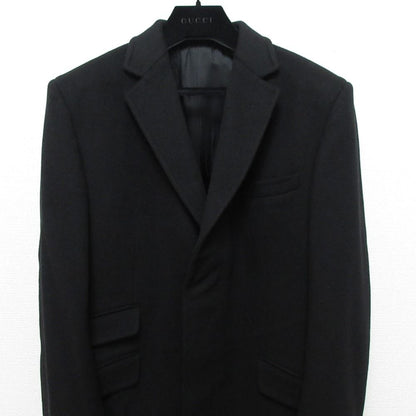 Gucci Wool Chesterfield Over Coat Black — view 4