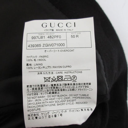 Gucci Wool Chesterfield Over Coat Black — view 8