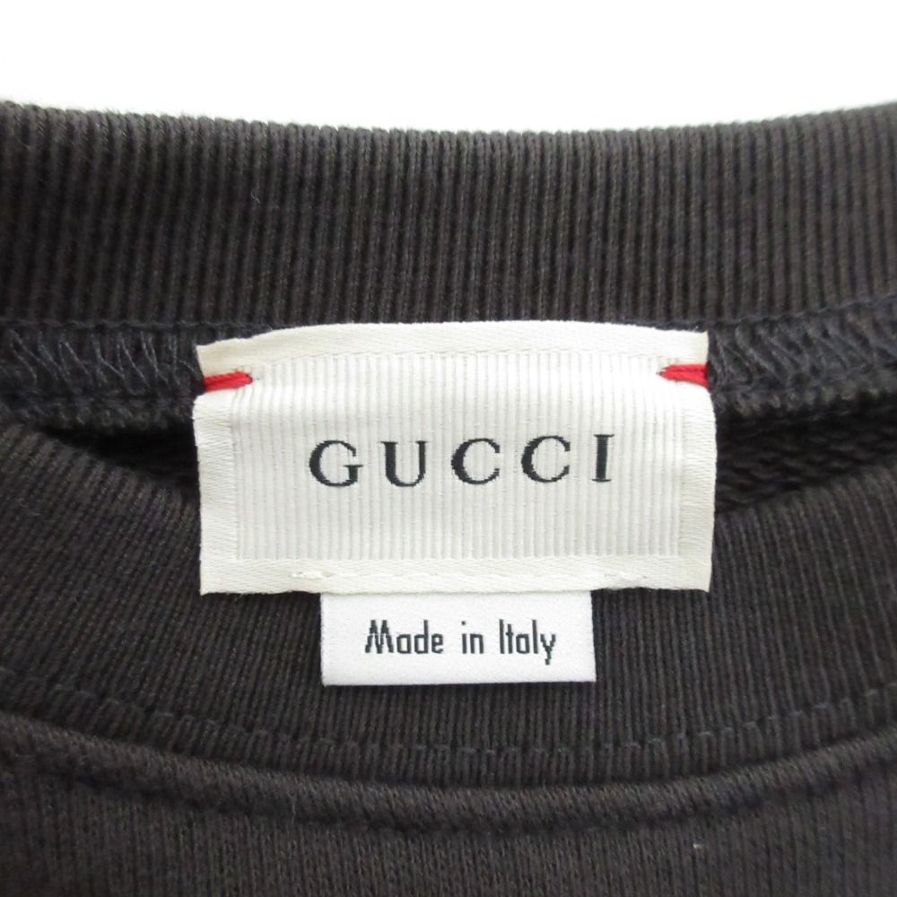 Gucci Tennis Logo Embroidery Crew Neck Sweatshirt Pullover Kids Gray Spring 10 — view 4