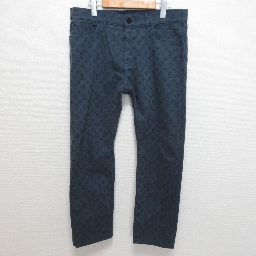 Louis Vuitton Monogram Denim Pants Qjq Indigo Spring Summer Autumn Winter