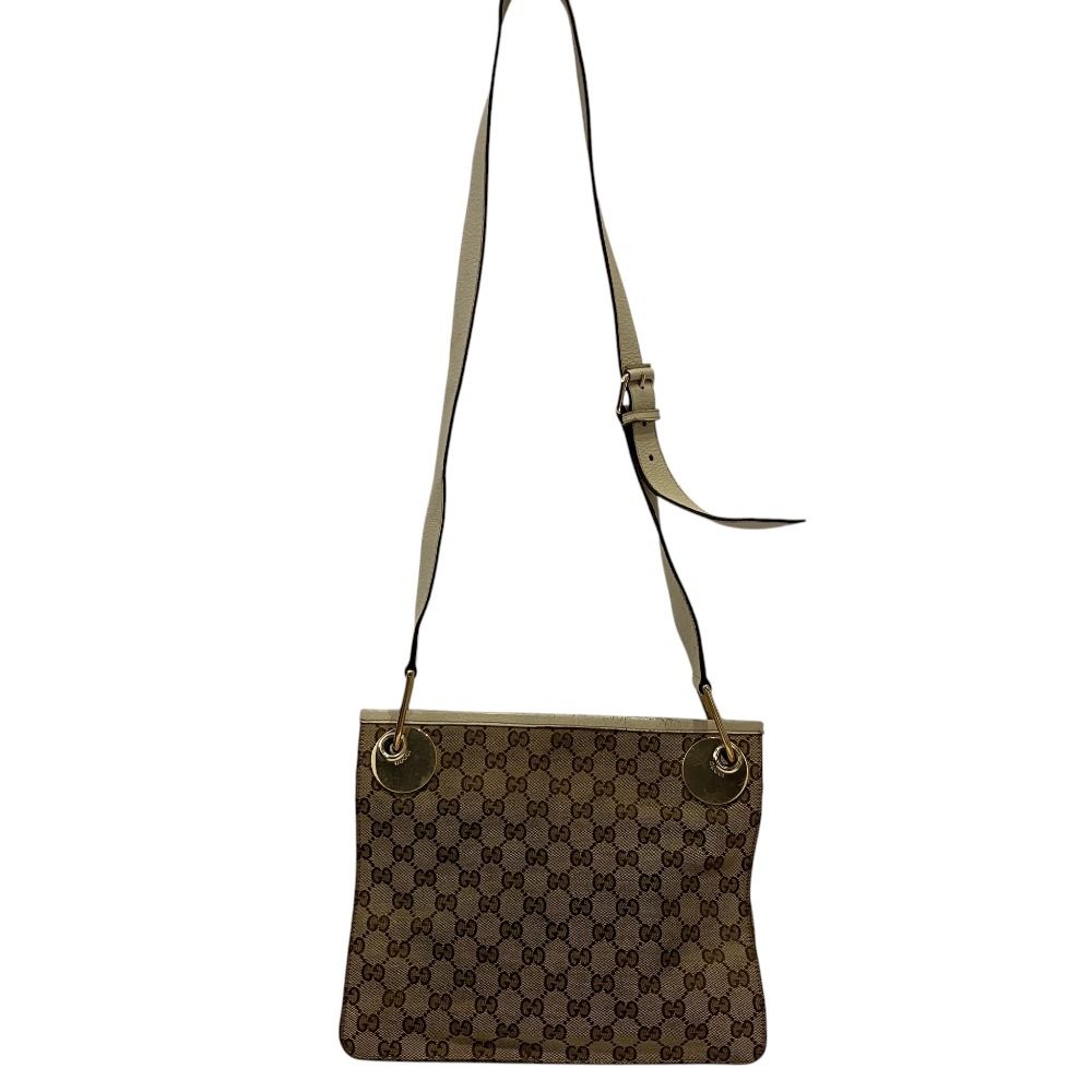 Gucci GG Canvas Shoulder Bag Beige