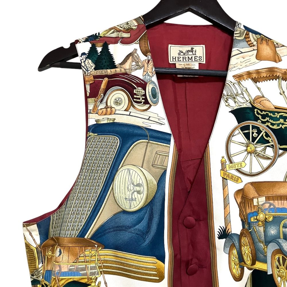 Hermes St Christopher and the Infant Jesus Silk Scarf Vest Gilet Multicolor 50 — view 3