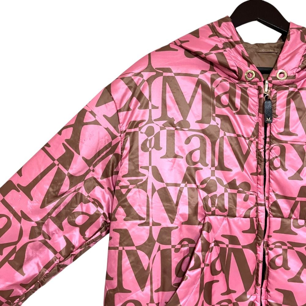 Max Mara the Cube Cameluxe Reversible Zip Up Padded Jacket Pink Spring 36 — view 3
