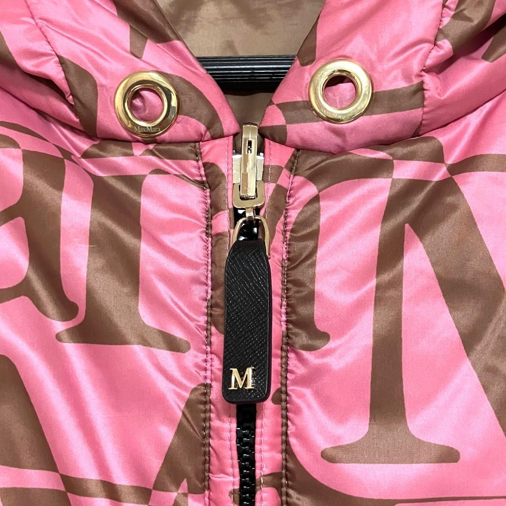 Max Mara the Cube Cameluxe Reversible Zip Up Padded Jacket Pink Spring 36 — view 4