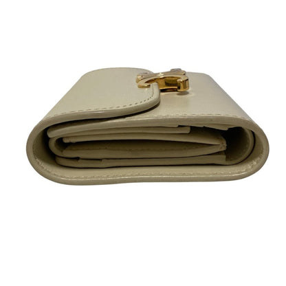 Celine Triomphe Small Flap Wallet Light Cream — view 3
