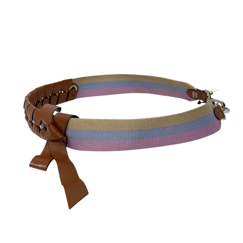 Fendi Strap You Leather Braided Brown Multicolor — view 3