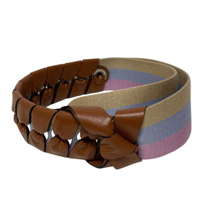 Fendi Strap You Leather Braided Brown Multicolor