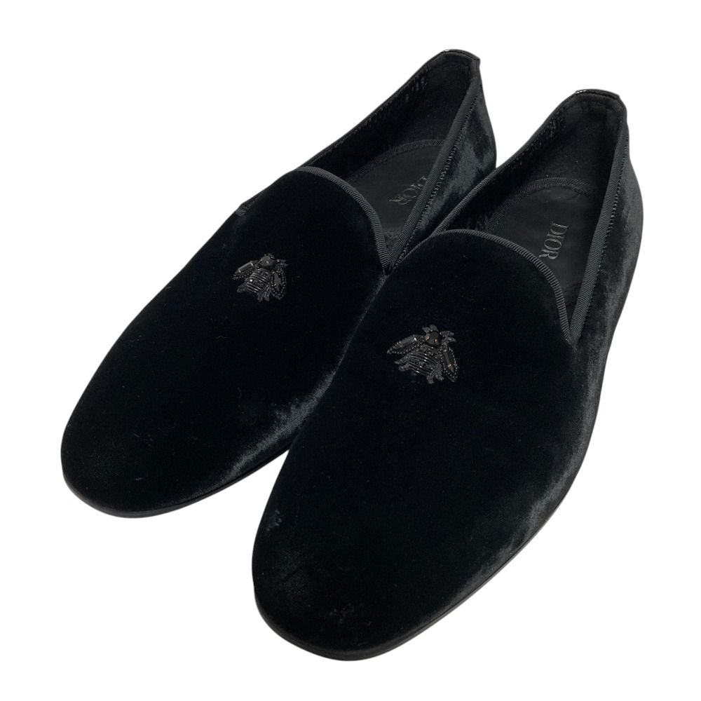 Dior Homme Bee Decoration Velvet Opera Shoes Black Spring Summer Fall Winter