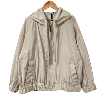 Max Mara S Smmcammeo Short Taffeta Jacket Rain Hoodie Greige Spring Summer 38