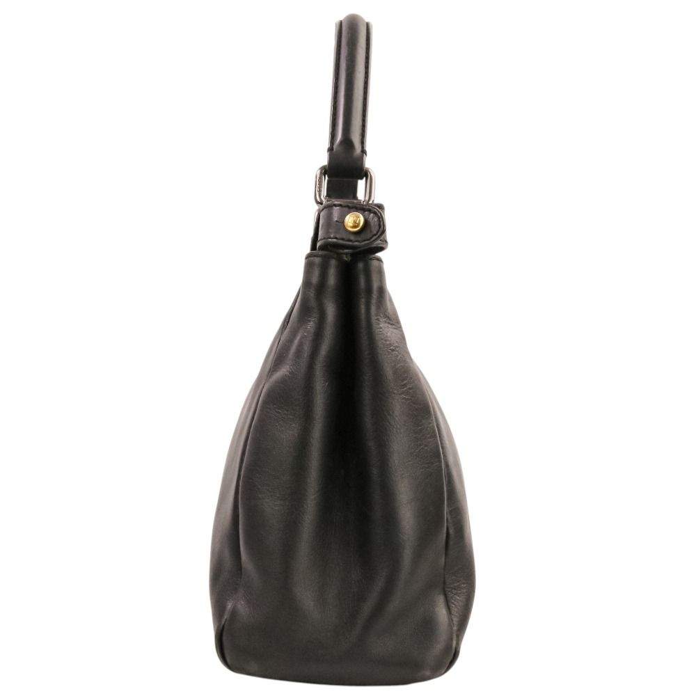 Fendi Peekaboo Medium 2-Way Leather Shoulder Bag Black — view 3