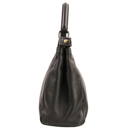 Fendi Peekaboo Medium 2-Way Leather Shoulder Bag Black — view 3