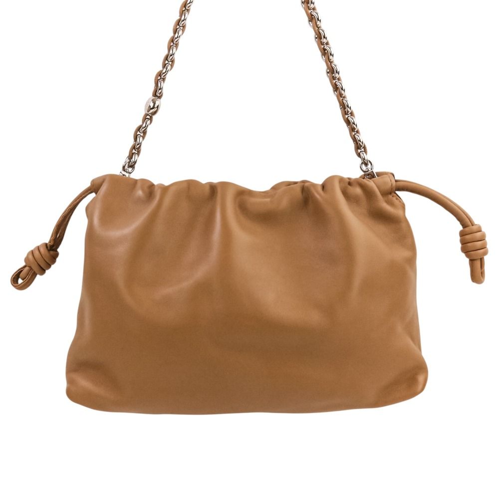 Loewe Flamenco Perth Leather Shoulder Bag Medium Mocha Brown — view 4
