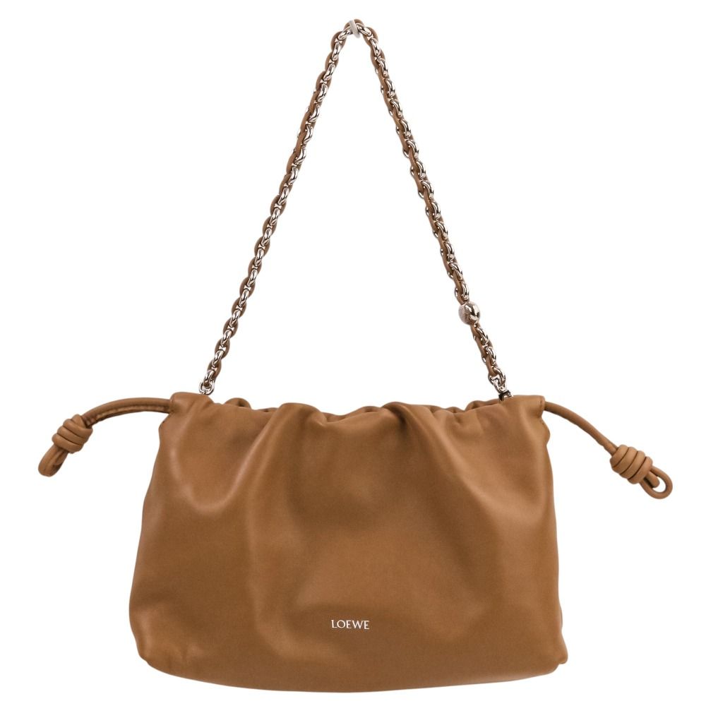 Loewe Flamenco Perth Leather Shoulder Bag Medium Mocha Brown — view 2