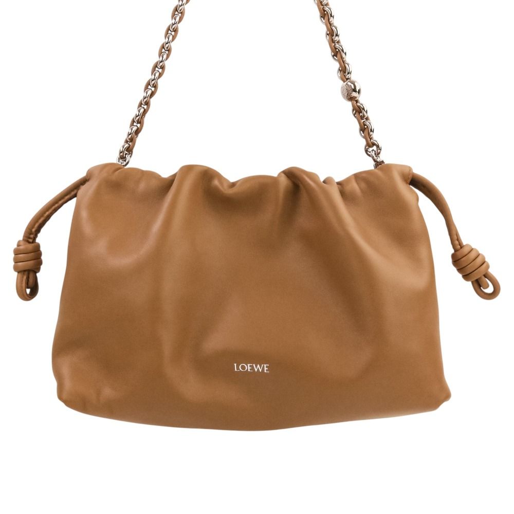 Loewe Flamenco Perth Leather Shoulder Bag Medium Mocha Brown — view 3