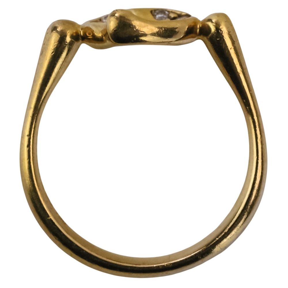 Tiffany & Co Diamond Open Heart Ring Gold — view 7