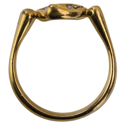 Tiffany & Co Diamond Open Heart Ring Gold — view 7